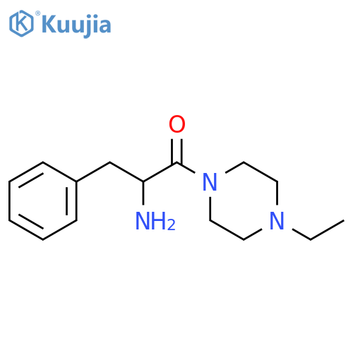 2-amino-1-(4-ethylpiperazin-1-yl)-3-phenylpropan-1-one structure