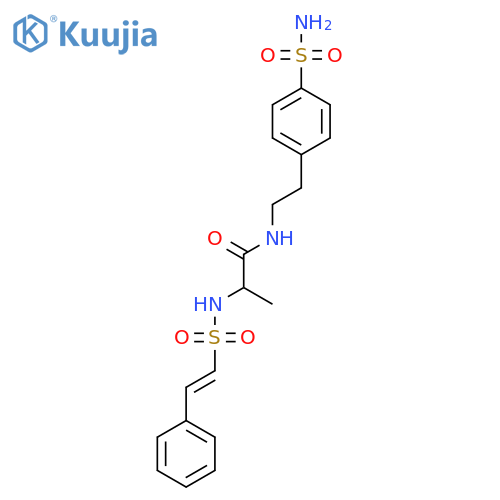 2-(2-phenylethenesulfonamido)-N-[2-(4-sulfamoylphenyl)ethyl]propanamide structure