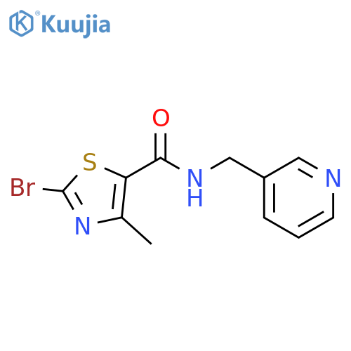 2-Bromo-4-methyl-N-(pyridin-3-ylmethyl)thiazole-5-carboxamide structure