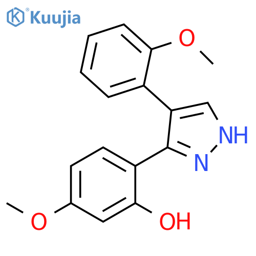 5-methoxy-2-[4-(2-methoxyphenyl)-1H-pyrazol-3-yl]phenol structure
