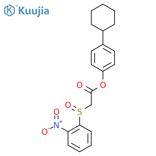 4-cyclohexylphenyl 2-(2-nitrobenzenesulfinyl)acetate structure