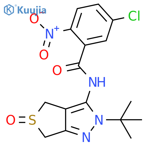 N-{2-tert-butyl-5-oxo-2H,4H,6H-5lambda4-thieno[3,4-c]pyrazol-3-yl}-5-chloro-2-nitrobenzamide structure