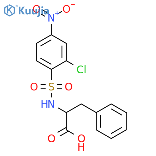 2-(2-Chloro-4-nitro-benzenesulfonylamino)-3-phenyl-propionic acid structure