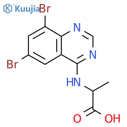 2-((6,8-Dibromoquinazolin-4-yl)amino)propanoic acid structure