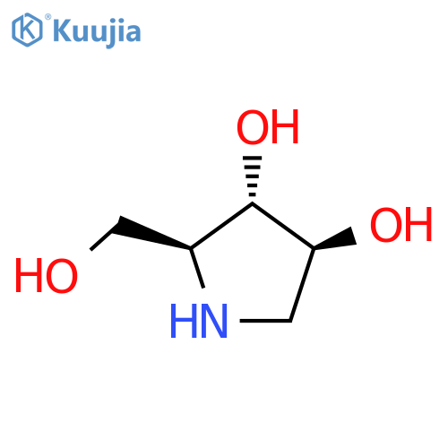 3,4-Pyrrolidinediol,2-(hydroxymethyl)-, hydrochloride (1:1), (2S,3S,4S)- structure