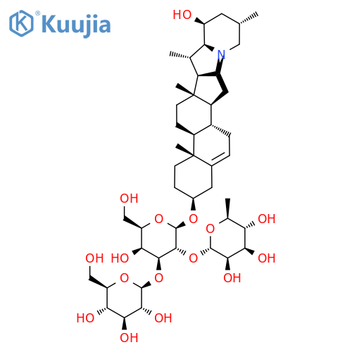 β-D-Galactopyranoside, (3β,23β)-23-hydroxysolanid-5-en-3-yl O-6-deoxy-α-L-mannopyranosyl-(1→2)-O-[β-D-glucopyranosyl-(1→3)]- structure