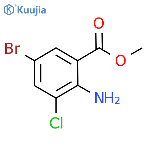 Methyl 2-amino-5-bromo-3-chlorobenzoate structure