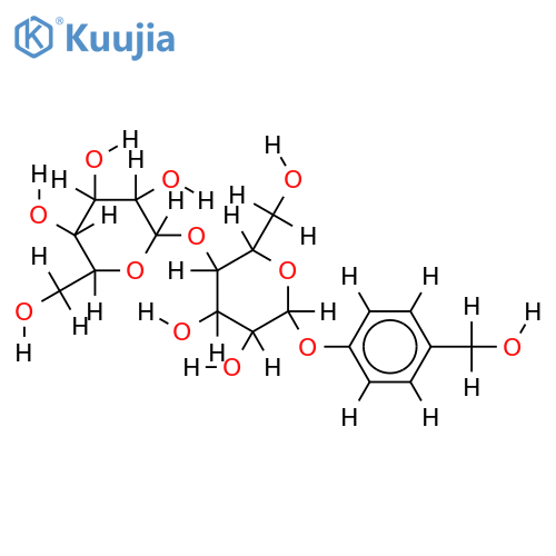 (-)-4-[beta-D-glucopyranosyl-(1->4)-beta-D-glucopyranosyloxy]benzyl alcohol structure