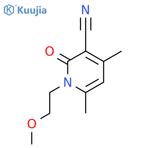 1-(2-Methoxyethyl)-4,6-dimethyl-2-oxopyridine-3-carbonitrile structure