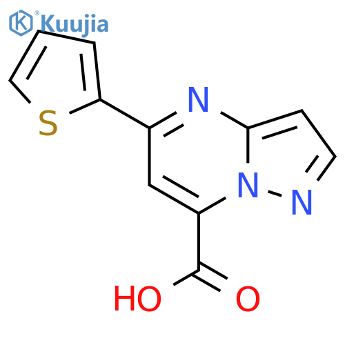 5-(Thiophen-2-yl)pyrazolo[1,5-a]pyrimidine-7-carboxylic acid structure