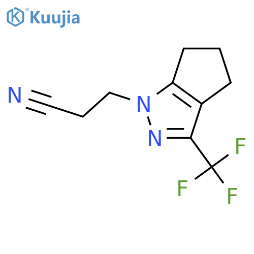 3-3-(trifluoromethyl)-1H,4H,5H,6H-cyclopentacpyrazol-1-ylpropanenitrile structure