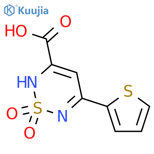 1,1-dioxo-5-(thiophen-2-yl)-2H-1lambda6,2,6-thiadiazine-3-carboxylic acid structure