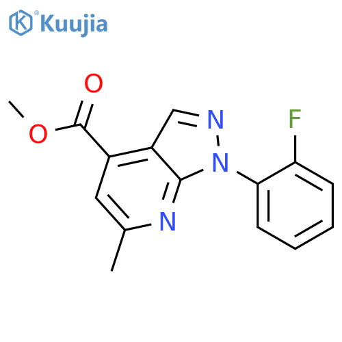 methyl 1-(2-fluorophenyl)-6-methyl-1H-pyrazolo[3,4-b]pyridine-4-carboxylate structure