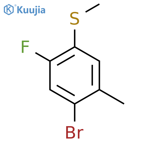 (4-Bromo-2-fluoro-5-methylphenyl)(methyl)sulfane structure
