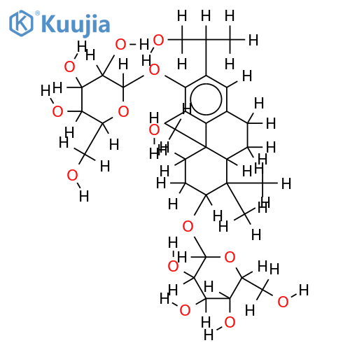 3,12-O-beta-D-diglucopyranosyl-11,16-dihydroxyabieta-8,11,13-triene structure