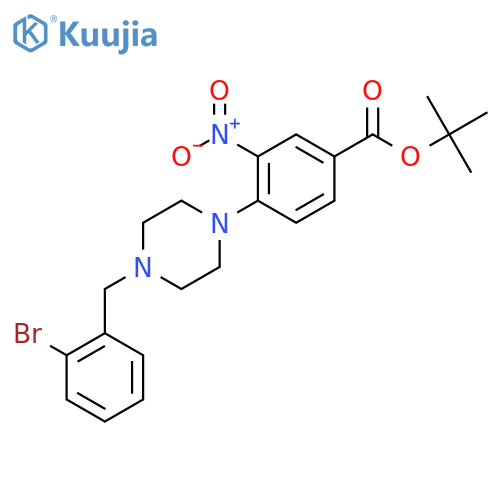 tert-Butyl 4-(4-(2-bromobenzyl)piperazin-1-yl)-3-nitrobenzoate structure