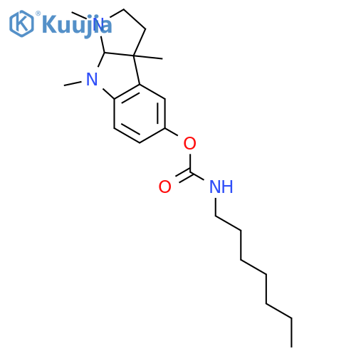 Carbamic acid,N-heptyl-,(3aS,8aR)-1,2,3,3a,8,8a-hexahydro-1,3a,8-trimethylpyrrolo[2,3-b]indol-5-ylester structure