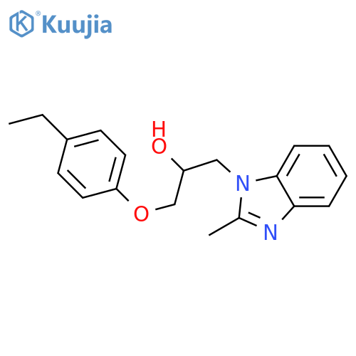 1-(4-ethylphenoxy)-3-(2-methyl-1H-1,3-benzodiazol-1-yl)propan-2-ol structure