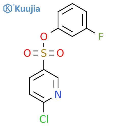 3-fluorophenyl 6-chloropyridine-3-sulfonate structure
