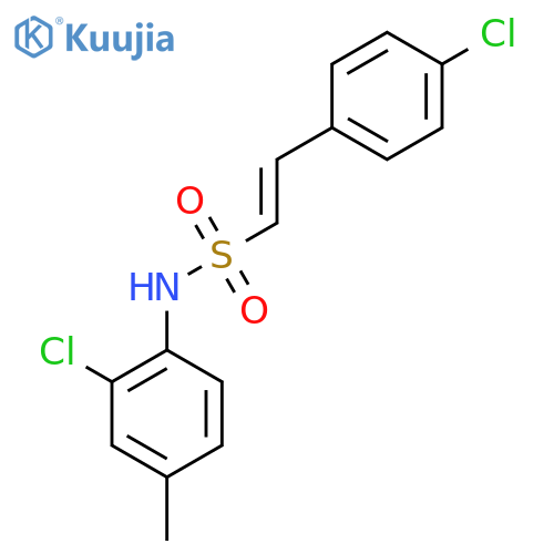 N-(2-chloro-4-methylphenyl)-2-(4-chlorophenyl)ethene-1-sulfonamide structure