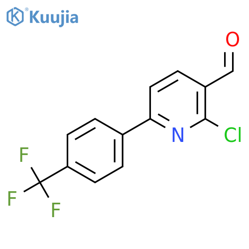 2-Chloro-6-(4-(trifluoromethyl)phenyl)nicotinaldehyde structure