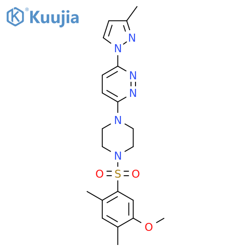 3-[4-(5-methoxy-2,4-dimethylbenzenesulfonyl)piperazin-1-yl]-6-(3-methyl-1H-pyrazol-1-yl)pyridazine structure