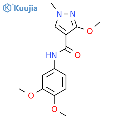 N-(3,4-dimethoxyphenyl)-3-methoxy-1-methyl-1H-pyrazole-4-carboxamide structure