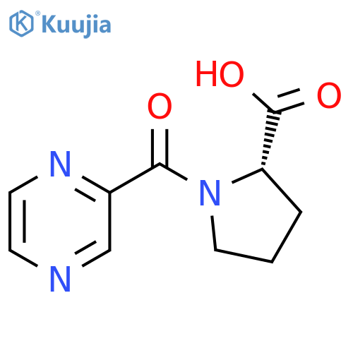 1-(pyrazine-2-carbonyl)pyrrolidine-2-carboxylic acid structure