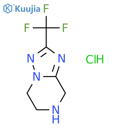2-(trifluoromethyl)-5H,6H,7H,8H-[1,2,4]triazolo[1,5-a]pyrazine hydrochloride structure