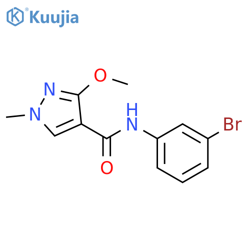 N-(3-bromophenyl)-3-methoxy-1-methyl-1H-pyrazole-4-carboxamide structure