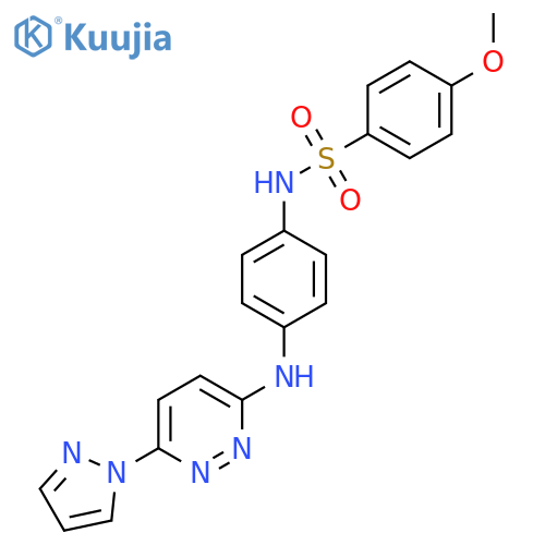 4-methoxy-N-(4-{[6-(1H-pyrazol-1-yl)pyridazin-3-yl]amino}phenyl)benzene-1-sulfonamide structure