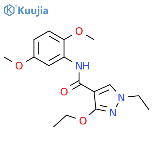 N-(2,5-dimethoxyphenyl)-3-ethoxy-1-ethyl-1H-pyrazole-4-carboxamide structure