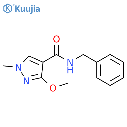 N-benzyl-3-methoxy-1-methyl-1H-pyrazole-4-carboxamide structure