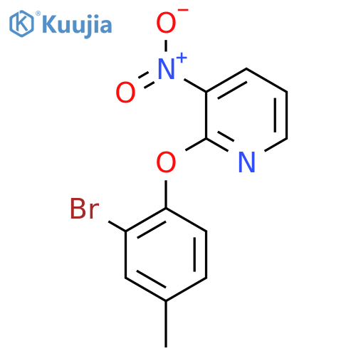 2-(2-Bromo-4-methylphenoxy)-3-nitropyridine structure