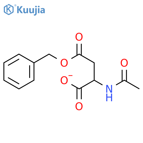(2S)-4-(benzyloxy)-2-acetamido-4-oxobutanoic acid structure