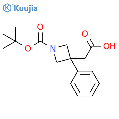 3-Azetidineacetic acid, 1-[(1,1-dimethylethoxy)carbonyl]-3-phenyl- structure