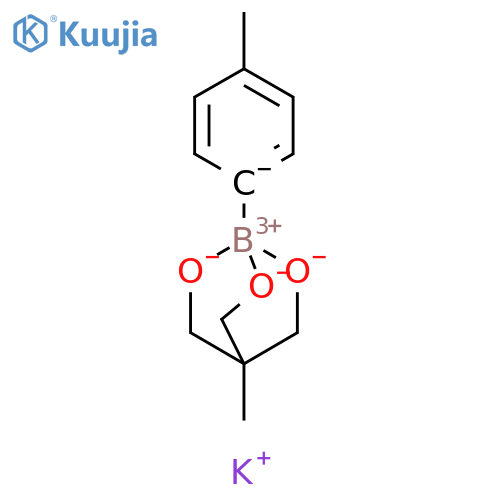 Borate(1-), [2-[(hydroxy-O)methyl]-2-methyl-1,3-propanediolato(3-)-O1,O3](4-methylphenyl)-, potassium (1:1), (T-4)- structure