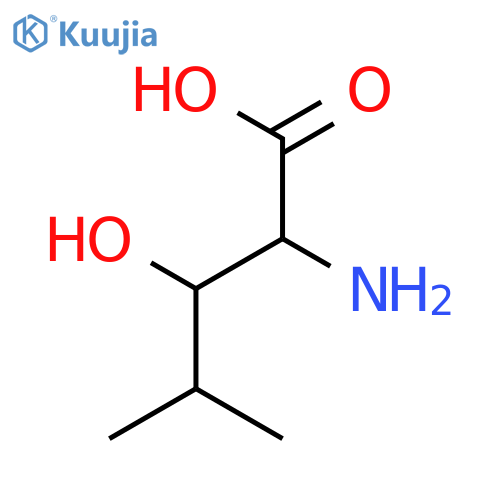 (2S,3R)-(+)-2-Amino-3-hydroxy-4-methylpentanoicacid structure