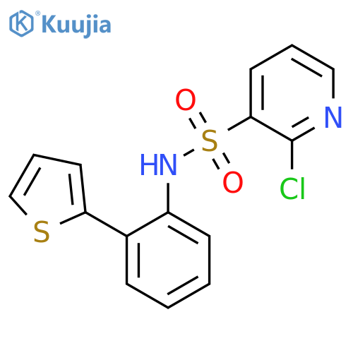2-chloro-N-[2-(thiophen-2-yl)phenyl]pyridine-3-sulfonamide structure