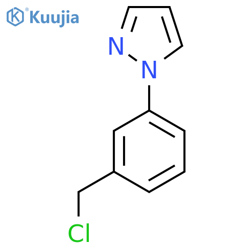 1-3-(chloromethyl)phenyl-1H-pyrazole structure