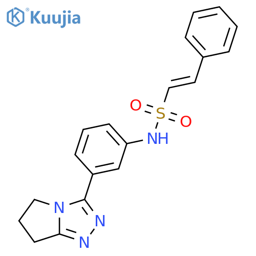 2-phenyl-N-(3-{5H,6H,7H-pyrrolo[2,1-c][1,2,4]triazol-3-yl}phenyl)ethene-1-sulfonamide structure