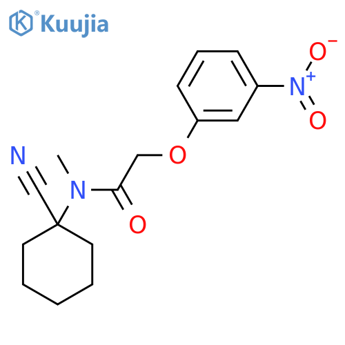 N-(1-cyanocyclohexyl)-N-methyl-2-(3-nitrophenoxy)acetamide structure