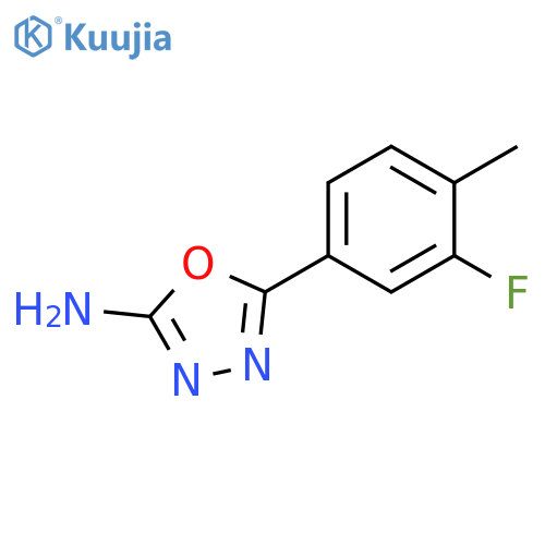 5-(3-fluoro-4-methylphenyl)-1,3,4-oxadiazol-2-amine structure