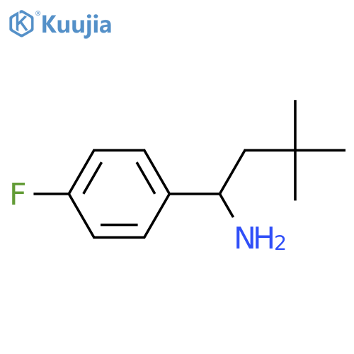 1-(4-fluorophenyl)-3,3-dimethylbutan-1-amine structure