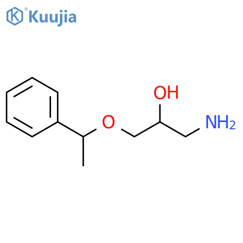 1-amino-3-(1-phenylethoxy)propan-2-ol structure