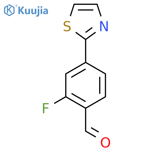 2-Fluoro-4-(2-thiazolyl)-benzaldehyde structure