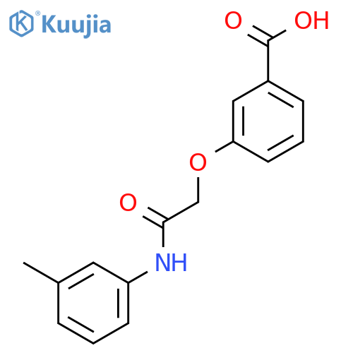 3-{(3-methylphenyl)carbamoylmethoxy}benzoic acid structure