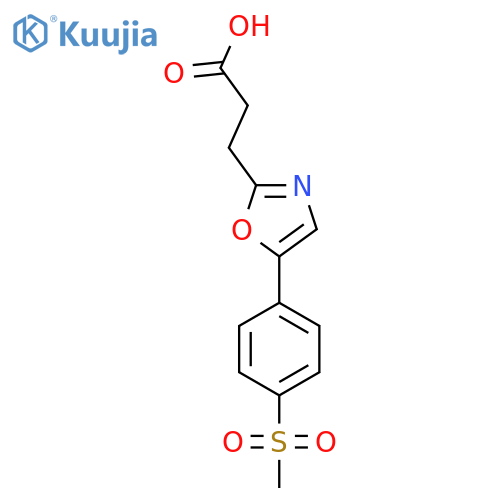 3-5-(4-Methanesulfonylphenyl)-1,3-oxazol-2-ylpropanoic Acid structure