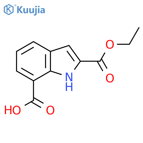 2-(ethoxycarbonyl)-1H-indole-7-carboxylic acid structure