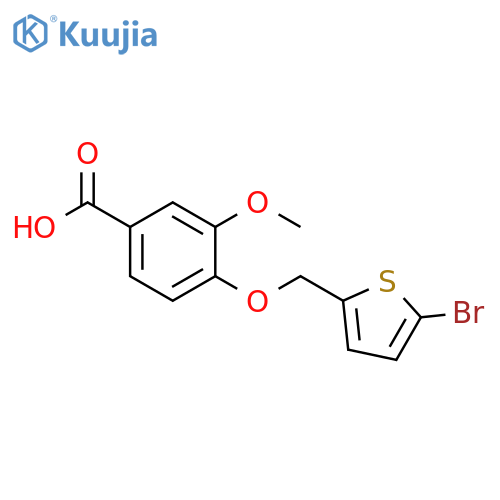 4-[(5-bromothiophen-2-yl)methoxy]-3-methoxybenzoic acid structure